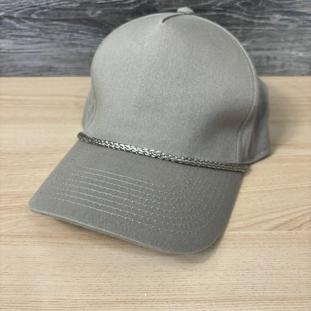 Vintage Cobra‎ Hat Snapback Brown Tan Rope Trucker Blank Adjustable Deadstock